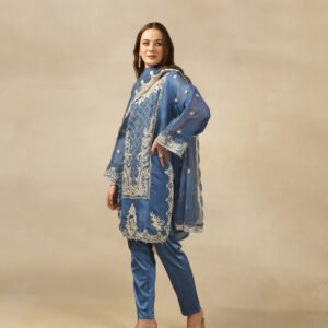Embroidered Organza 3-Piece Suit Set